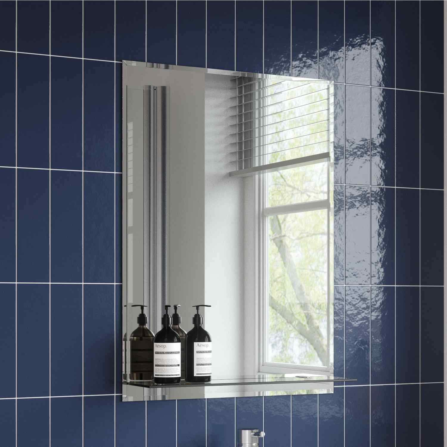 Artis Frameless Rectangular Mirror Hanging Bathroom Mirror Wall Mirror