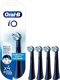 BRAUN ブラウン 替えブラシ オーラルB iO 正規品 アルティメイトクリーン 1年分 (4本) 【iOシリーズ専用】 iORBCB-4EL ブラック 【Amazon.co.jp 限定】