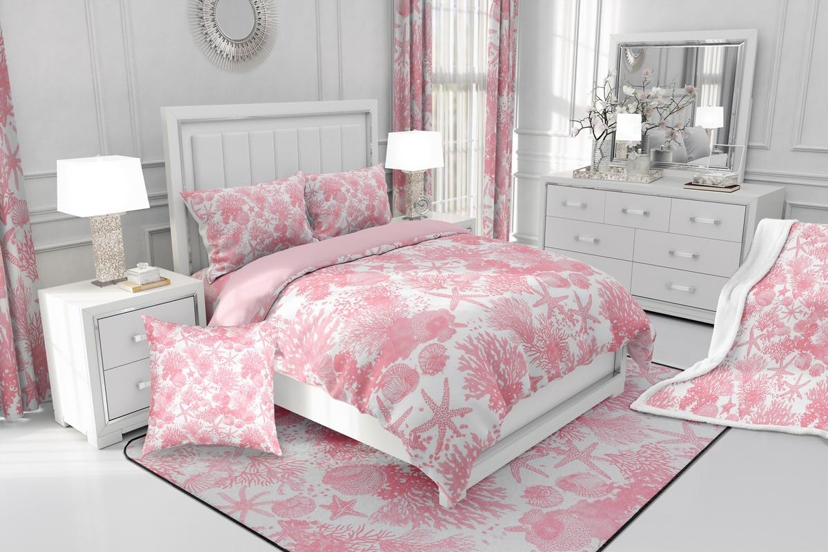 Erosebridal Beach Theme Comforter Set Queen 7 Pcs Starfish Seashell Conch Kids Ocean Sea Nature Pattern Bedding Summer Holiday Vacation Bed Bag Comfo 7ccd94d9 2878 4c53 B11e Ae46b95b691c.f8810f92865be111b3b3f22e23017469