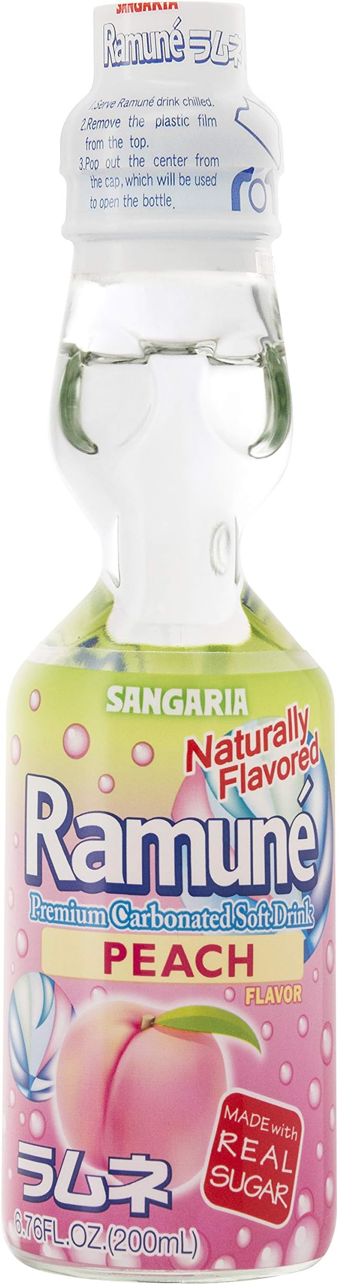 Ramune Peach Natural 18 Pack