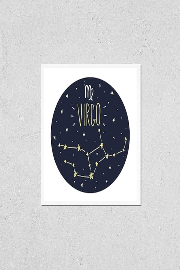 HardPress Wall Art Poster Print of Zodiac Signs Doodle Set - Virgo