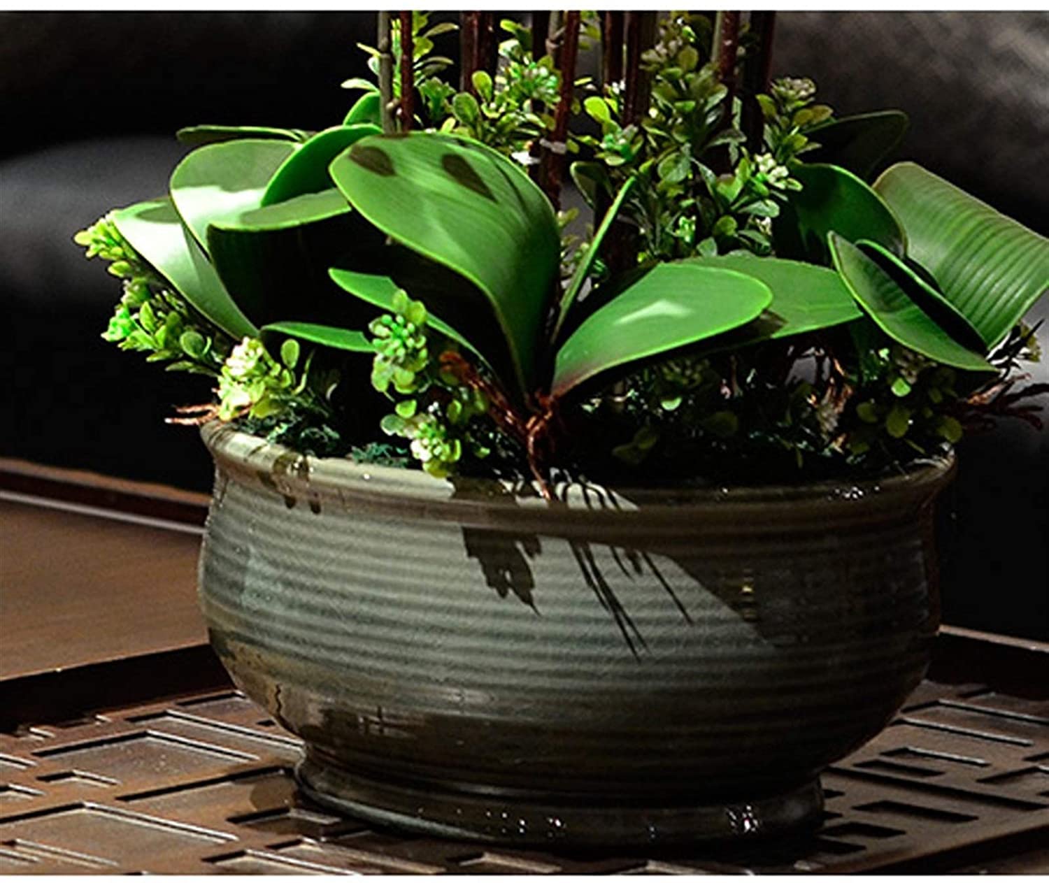 Künstliche Phalaenopsis-Blume mit Topf, große Kunststoff-Orchidee für Zuhause, Hotel, Hochzeit, Party, Tischdekoration, Mittelstück
