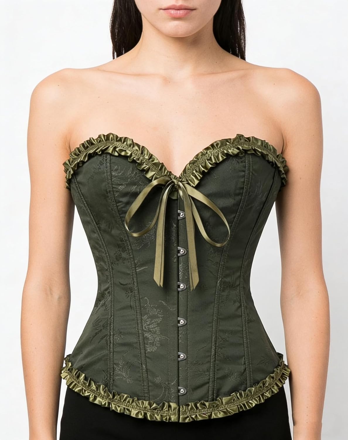 Corset Tops for Women,Lace Bustier Corset Lingerie top,Renaissance Overbust Corset Push Up Bodysuit