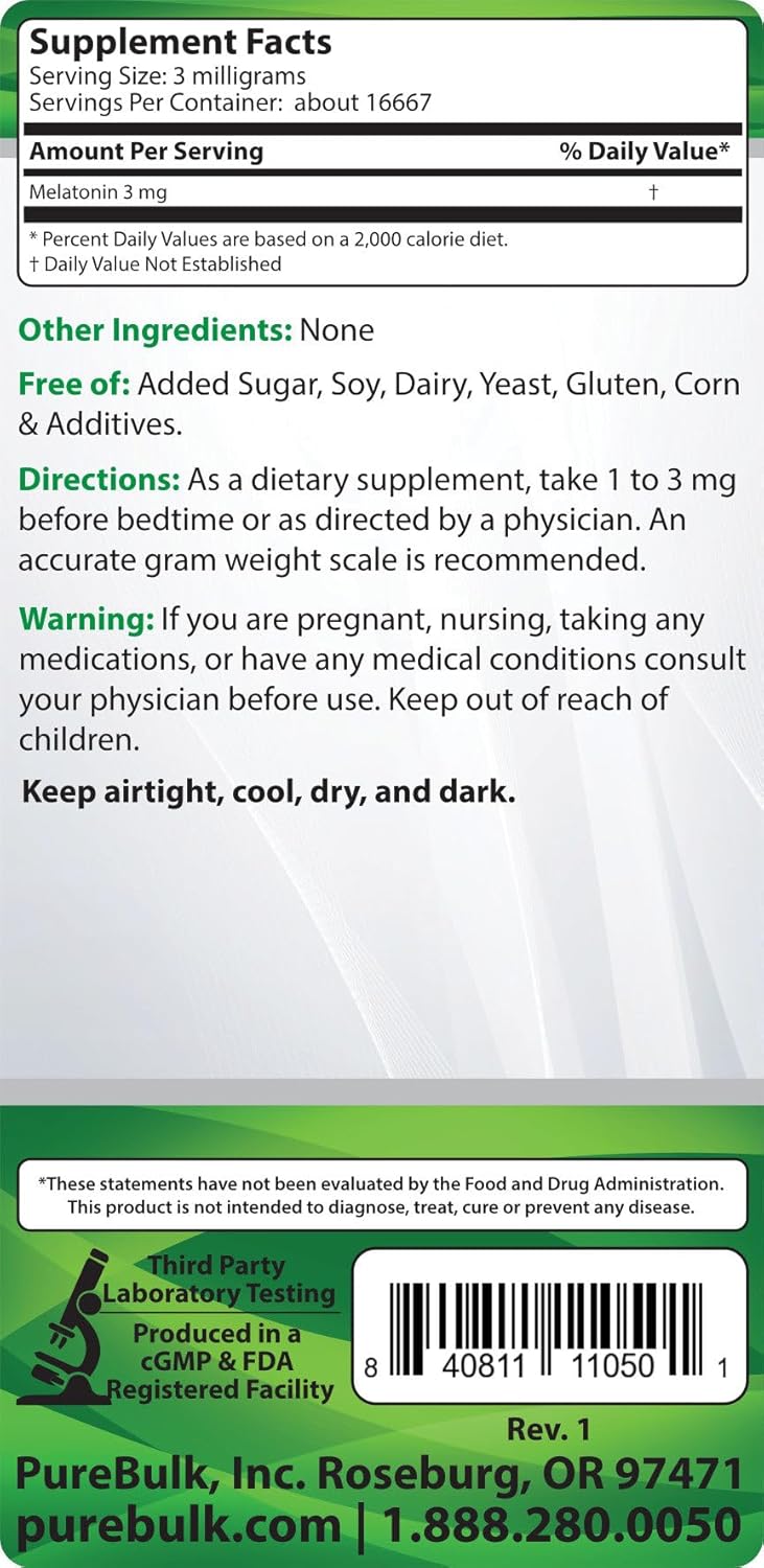 Melatonin Powder (50 Grams)