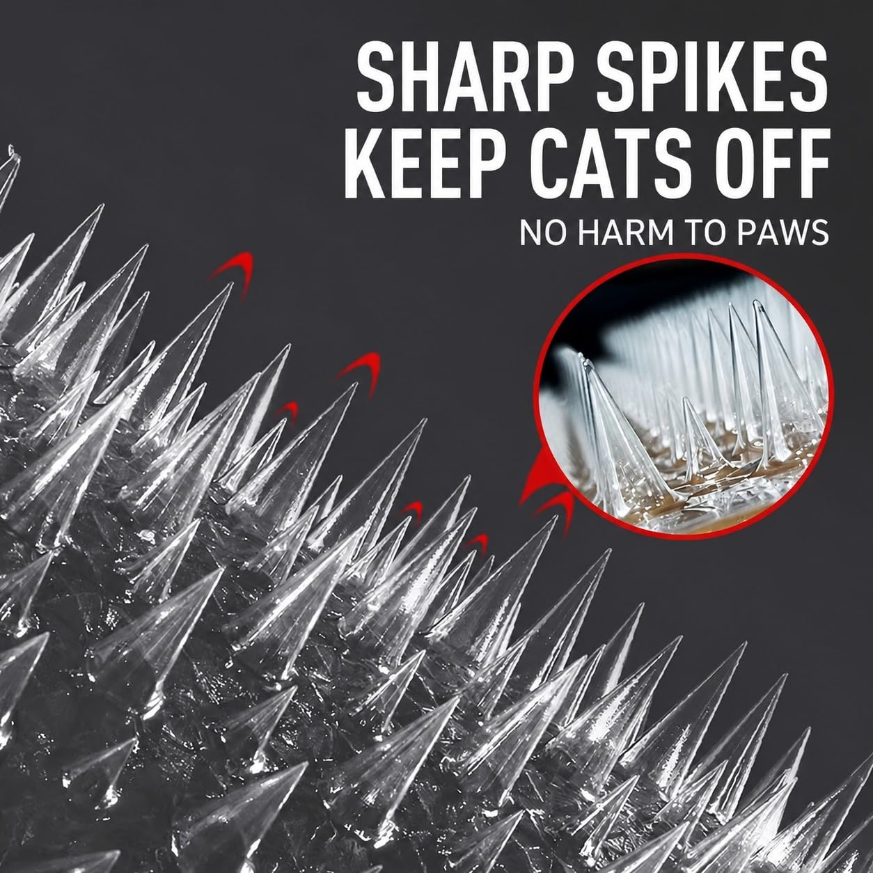 Tapis Dissuasif pour Chats et Chiens - Piquets Souples Plastique