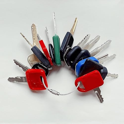 Miniatura 2 de Juego de llaves de encendido de construcción de 15 llavesequipo pesado compatible con Volvo CAT Komatsu Deere JCB