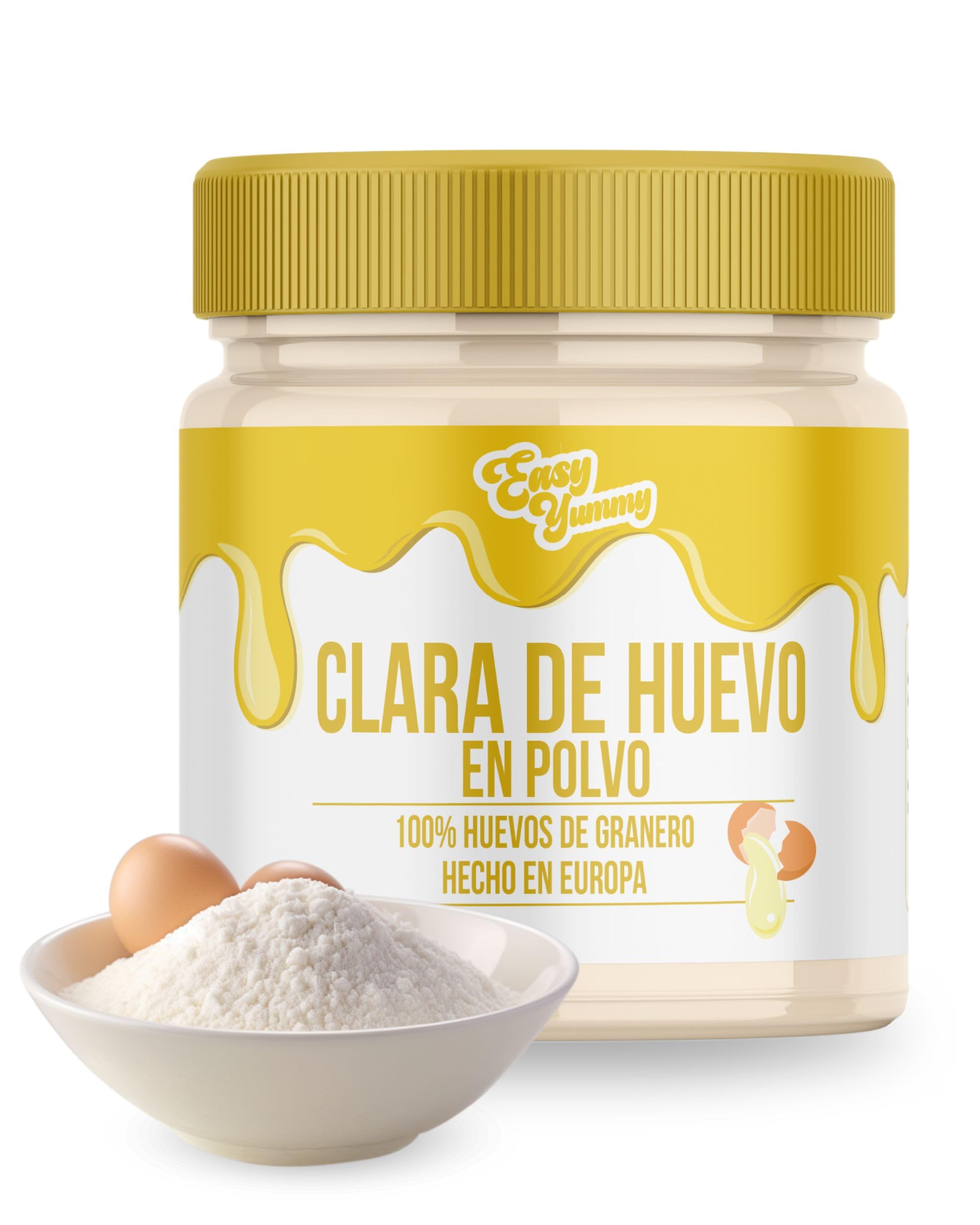 EASY YUMMY - Clara de huevo en polvo para repostería (500 kg), 100% Huevos en polvo
