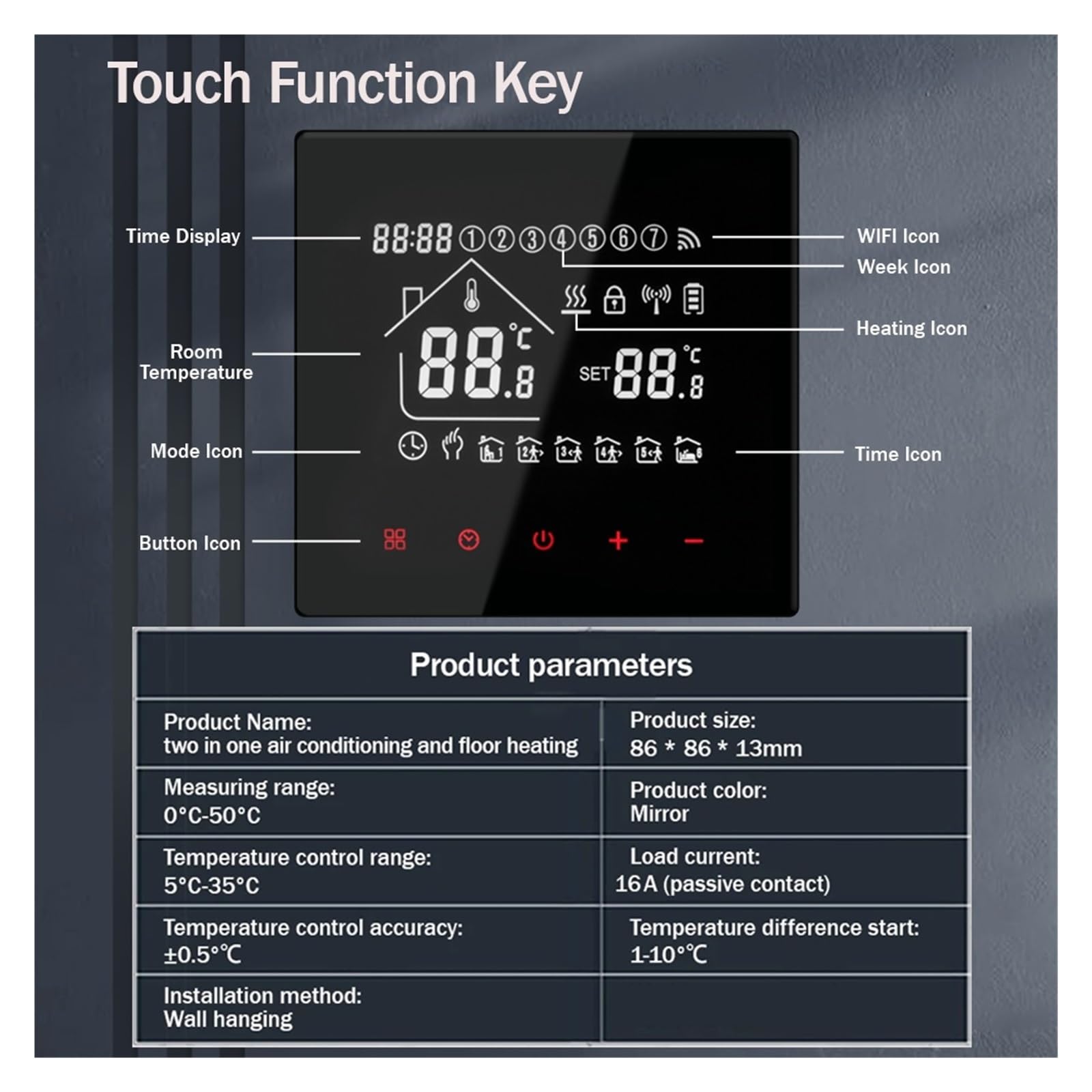 WiFi Inteligentny Termostat Regulator Temperatury Elektryczne Ogrzewanie Podłogowe Wodny Kocioł Gazowy Pilot Zdalnego Sterowania Precyzja łatwość Konfiguracji(M4AHGB-B)