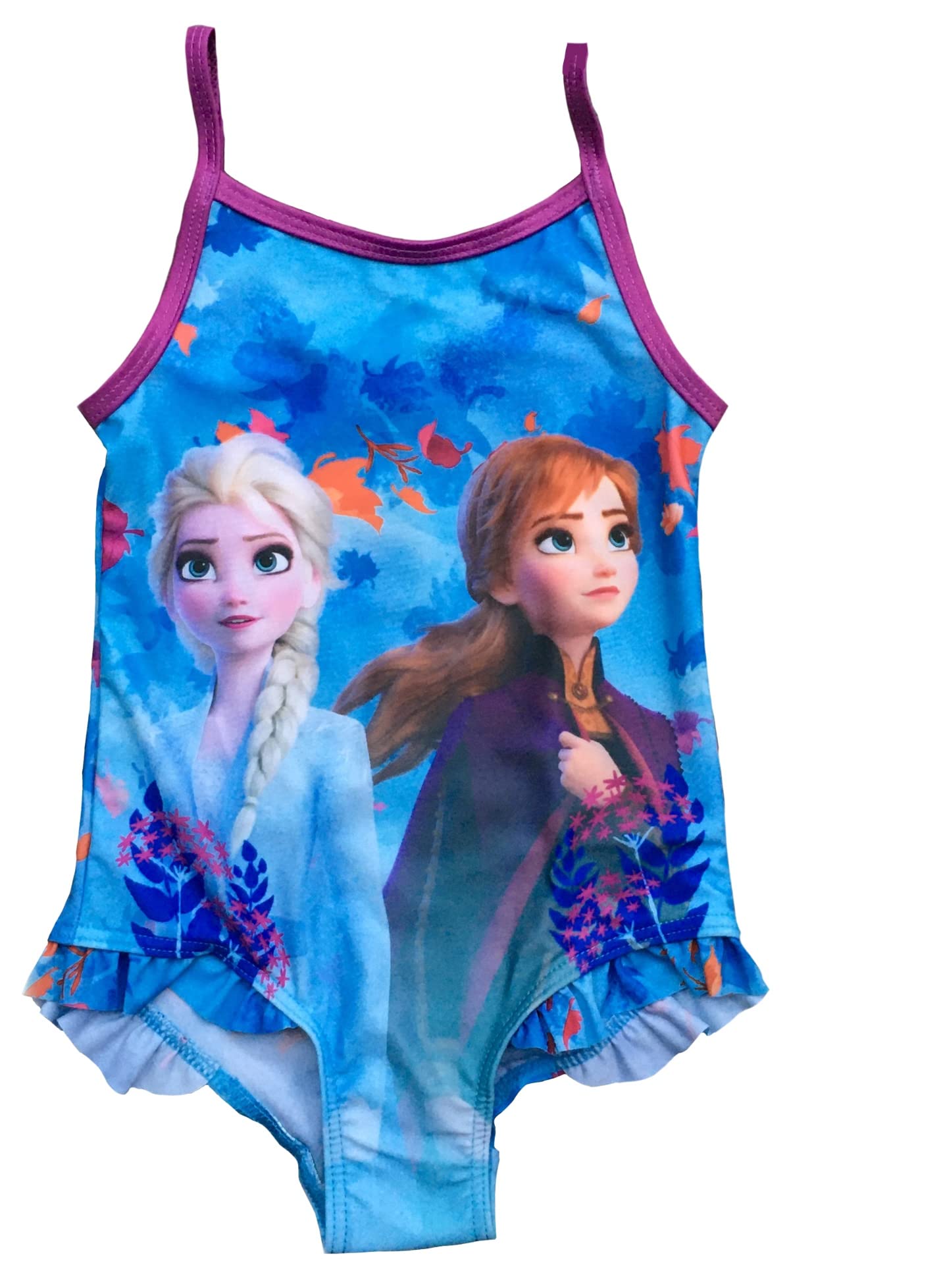 Disney Bañador de una pieza con Anna y Elsa, de 2 a 10 años
