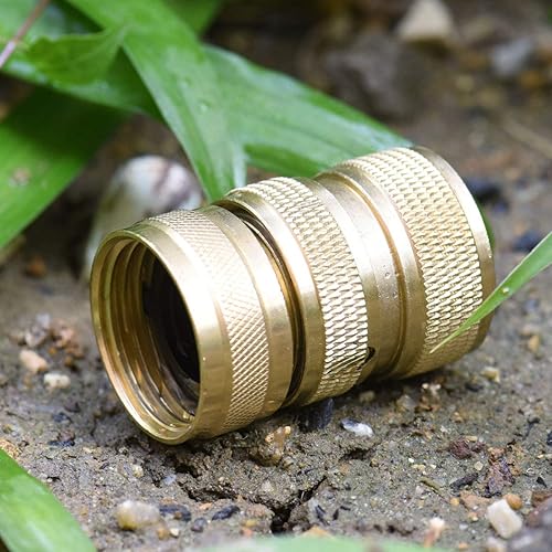 Miniatura 6 de PLG Manguera de jardín de conexión rápida, accesorios de manguera de agua de desconexión rápida de latón genuino hembra-hembra, juego de 2