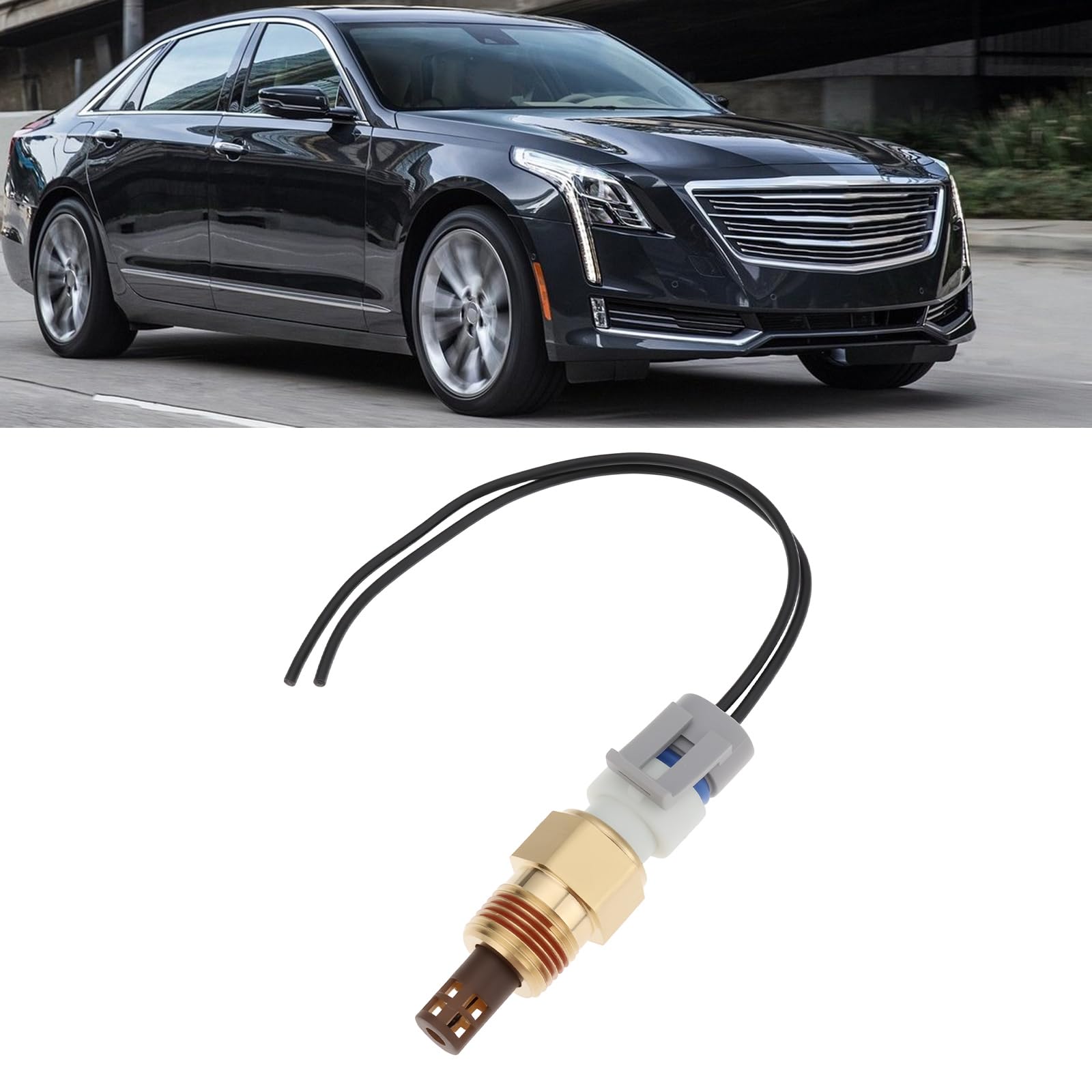 Sensore Di Temperatura Dell'aria Di Aspirazione Con Cablaggio Spina 25036751 Compatibile Con Cadillac Compatibile Con GM