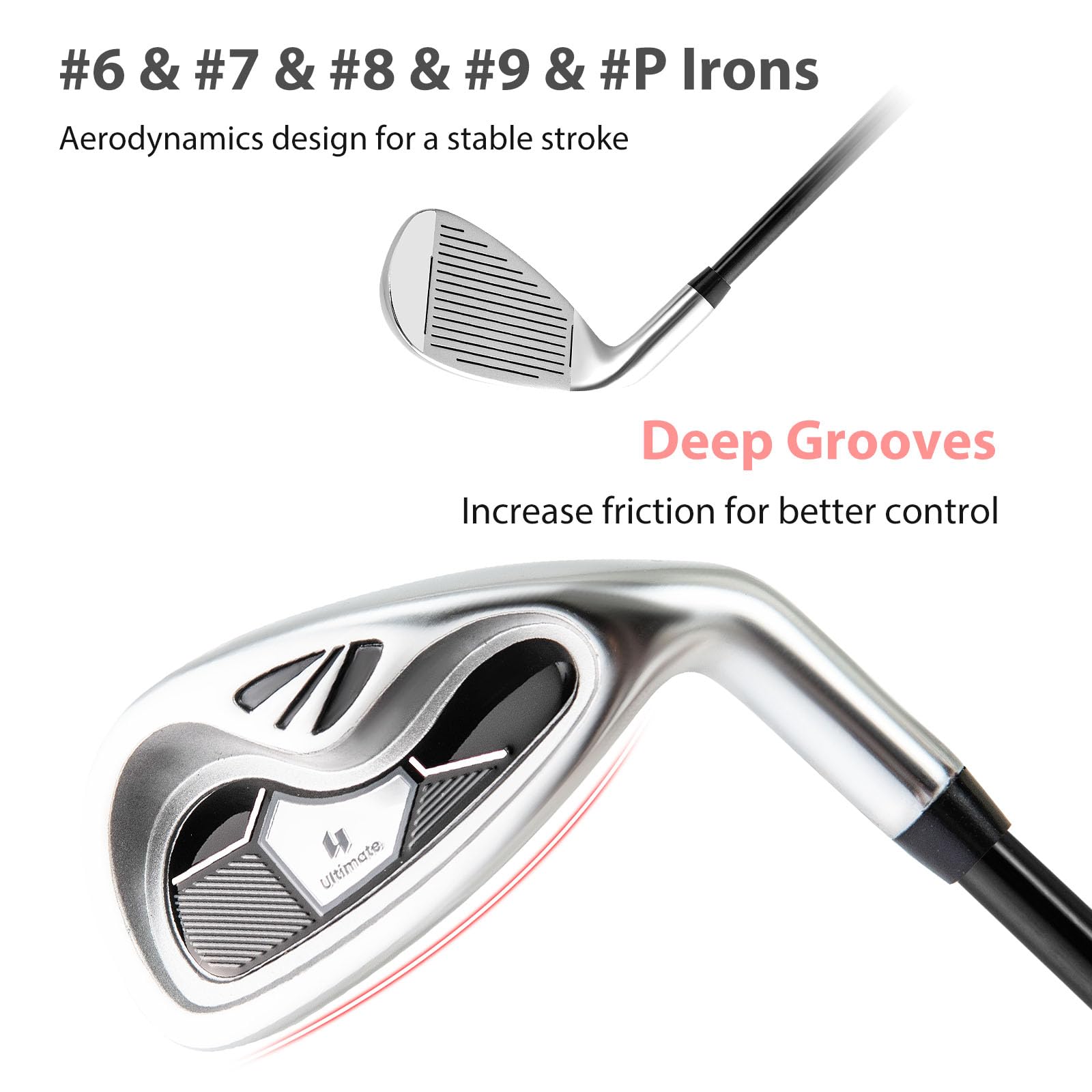 LIFEZEAL Komplettes Golfset für Damen, Golfschlägersätze mit Golftasche für Rechtshänder, Golfschläger-Set mit Fahrer 1#, Fairway 3#, Hybrid 4#, Eisen Zink 6-9#, Eisen Zink P#, Putter