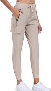 Women's Cargo Hiking Pants Lightweight Travel Pockets Joggers Quick Dry