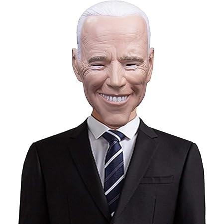 Heionia Biden Latex Mask, Novelty Costume Dress-up Adult Halloween Party Celebrity Hood Face Mask