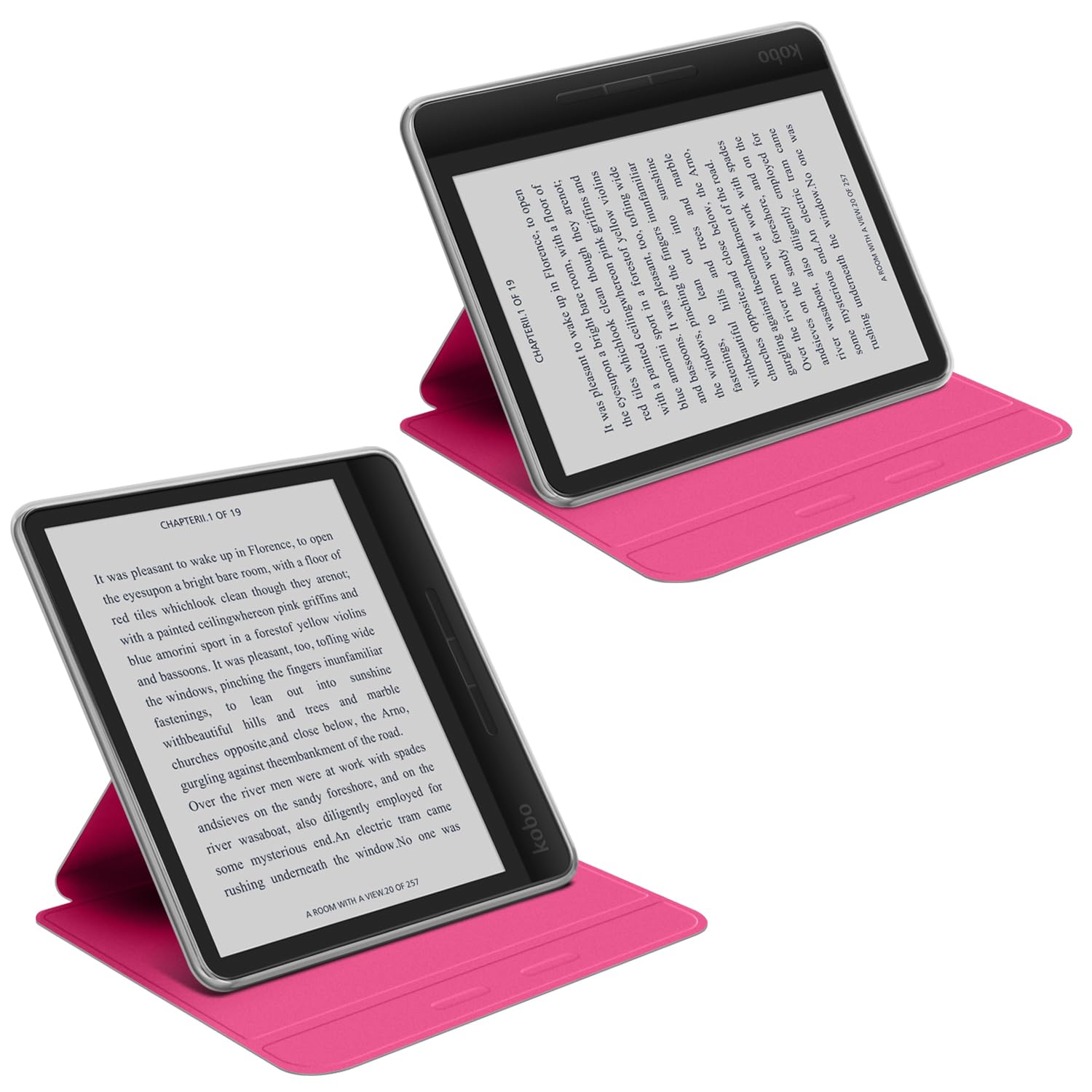 Étui Rotatif 360° Pour Kobo Libra Color 2024 - Support Magnétique Bleu Clair