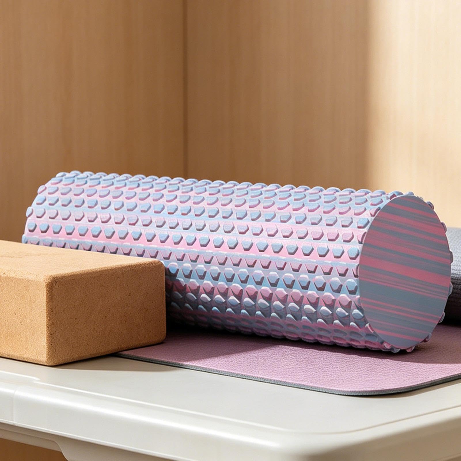 Foam Roller da Esercizio Fisico Portatile a Nucleo Solido EVA per Massaggio | Rullo In Schiuma Yoga Per Allenamento A Casa E Palestra Attività All'Aperto Yoga Pilates Allenamento 'Equilib