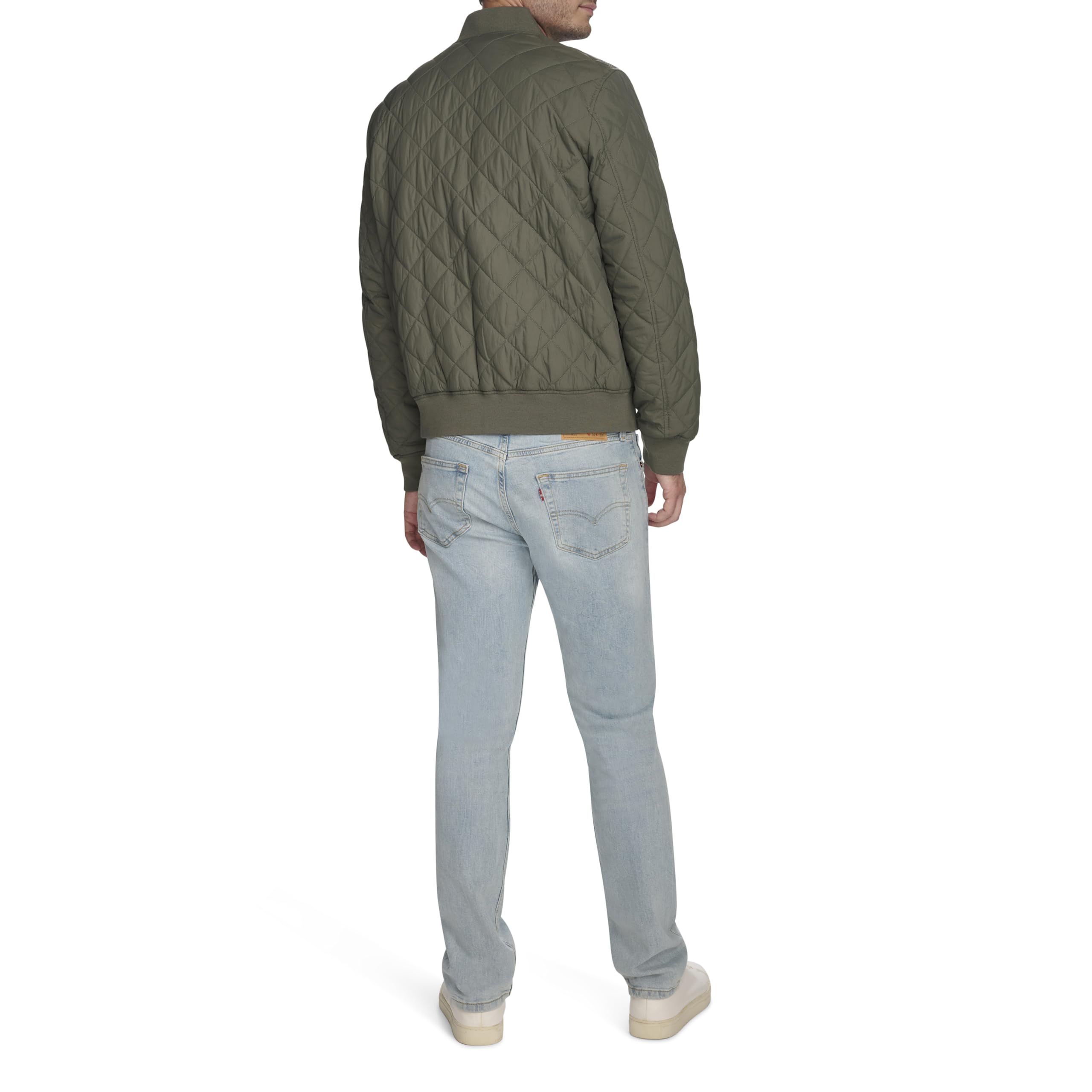 Levi's Herren Men's Diamond Quilted Bomber Jacket Jacke, Salbeigrün, M – Ansicht 3