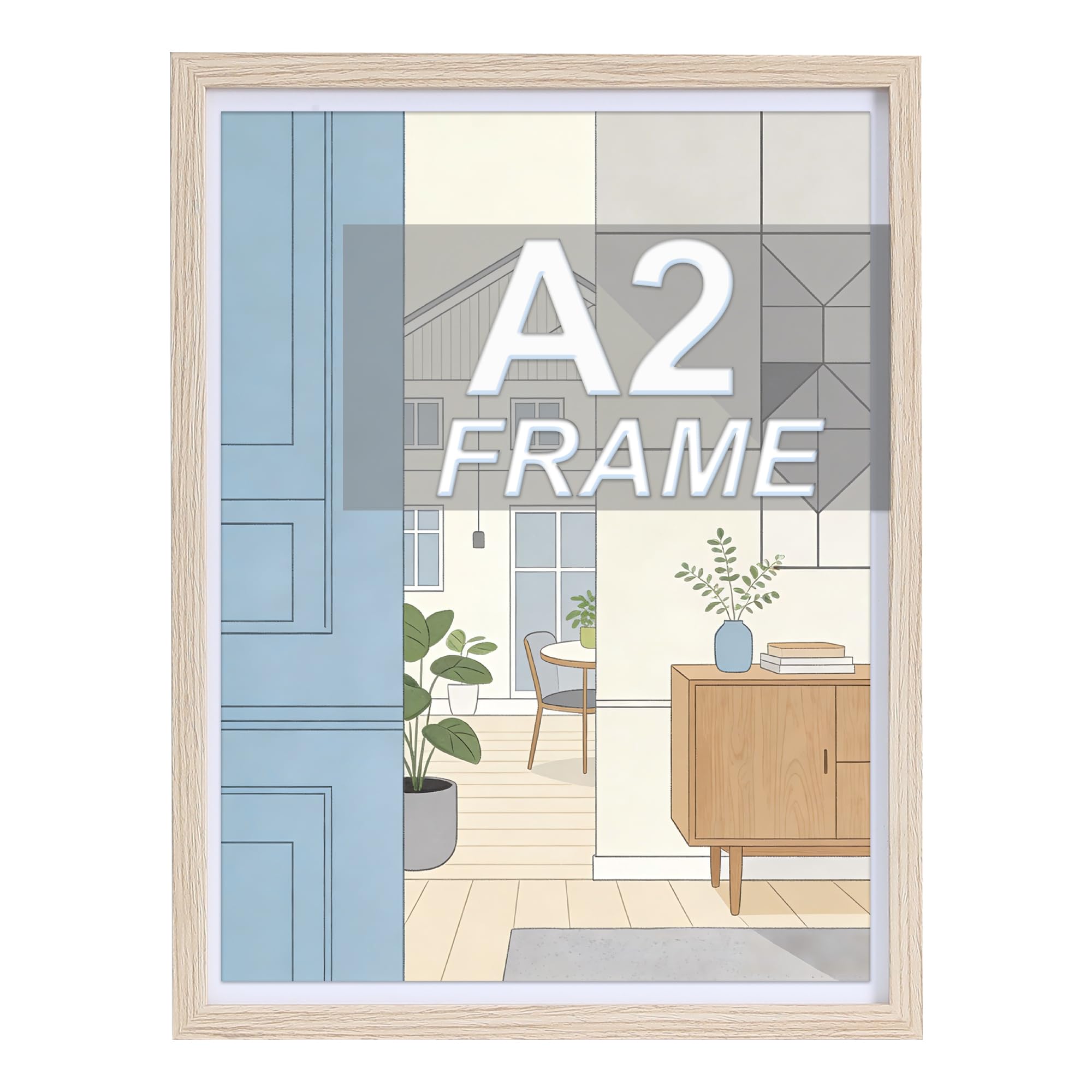 LYYYYX Bilderrahmen mit Antireflex Acrylglas Rahmen zum senkrechten oder waagerechten Aufhängen Fotorahmen für Poster, Puzzles