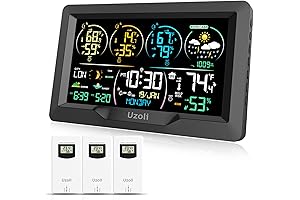 7.5" Uzoli EM3390 Digital Weather Station Wireless