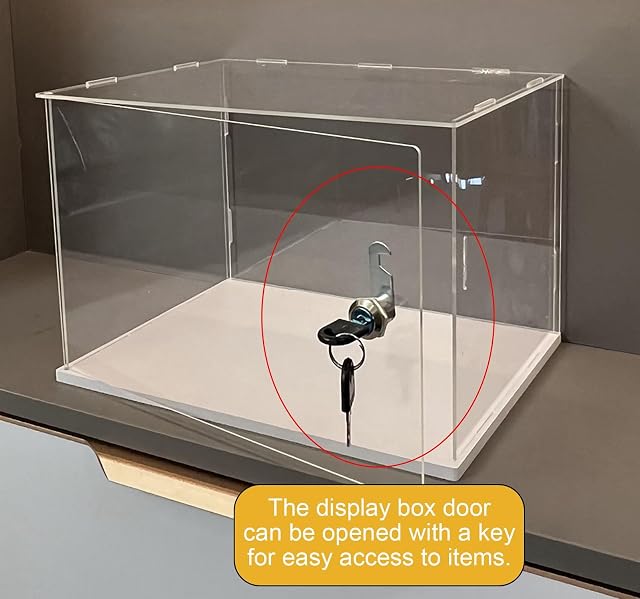 Foto 4 de 6 de Cajas de Metacrilato Vitrina de Acrílico Transparente con Cerradura y Llave