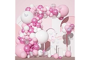 Light Pink and White Balloon Arch Kit: Pastel Party Decorations