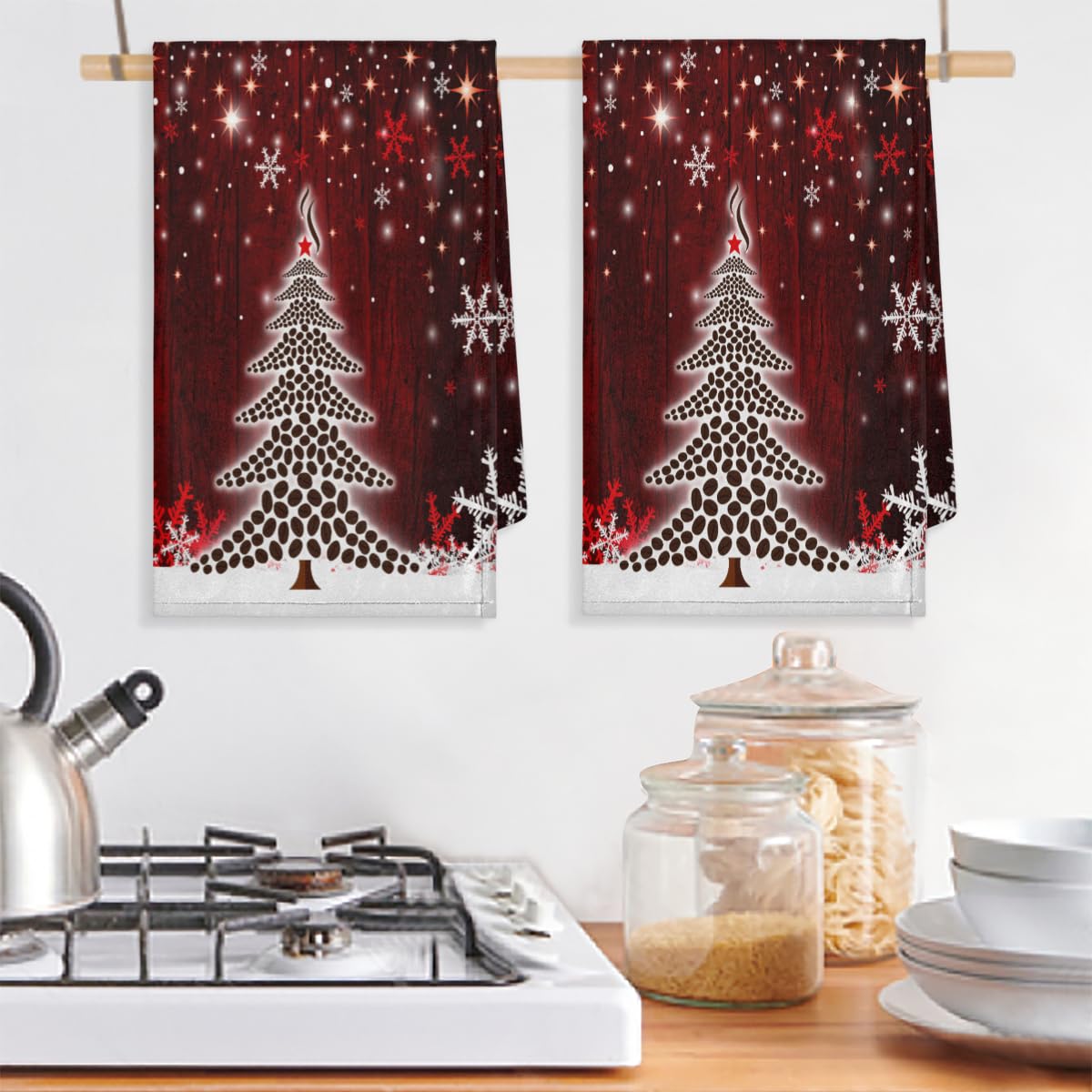 Kerstman Theedoek Winter Theedoek Keuken Kerst Handdoeken Vakantie Keuken Handdoeken Kerstman Keuken Decor Kerstman Vakantie Handdoeken - België