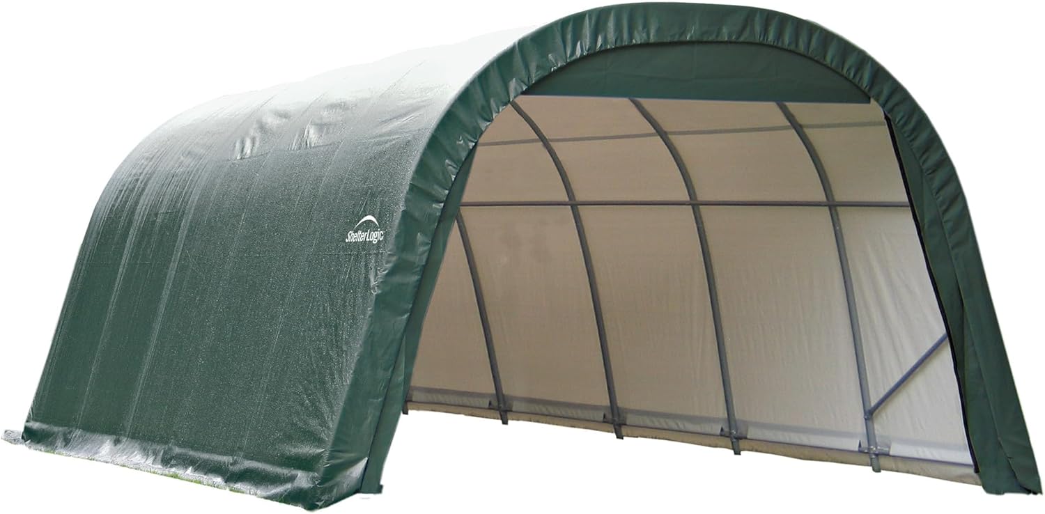 ShelterLogic 72342 Green 12'x24'x8' Round Style Shelter