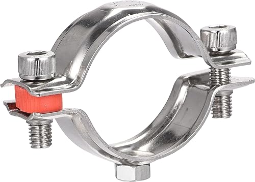 Miniatura 5 de uxcell Soportes de tubería de montaje en techo de pared, abrazadera de soporte de tubo ajustable de acero inoxidable 304 para tubería de 1.890-2.008