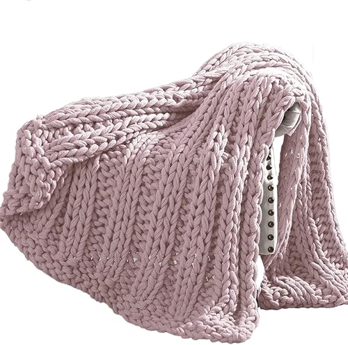 Amrapur Overseas Lujo de punto grueso acrílico cama sofá tiro rosa