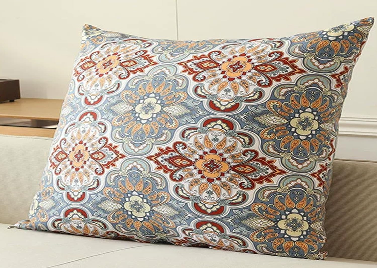 Boho Cotton Canvas Cushion Covers Modern Floral Decorative Pillowcases