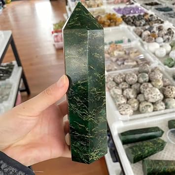 AtkitS Natural crystal energy gemstone, obelisk reiki, reiki, living decoration home decor900-1000g
