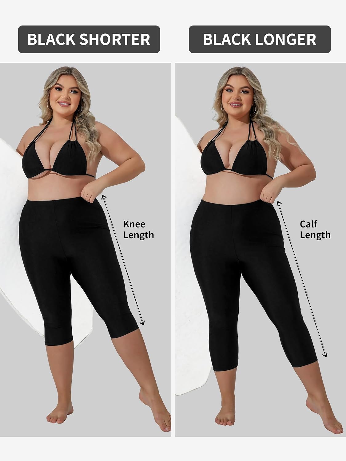 ATTRACO Swim Pants for Women High Waisted Swim Capris Swim Shorts Swimming Leggings