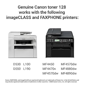 Canon - tkt Canon Genuine Toner Cartridge 128 Black - Reliable Performance
