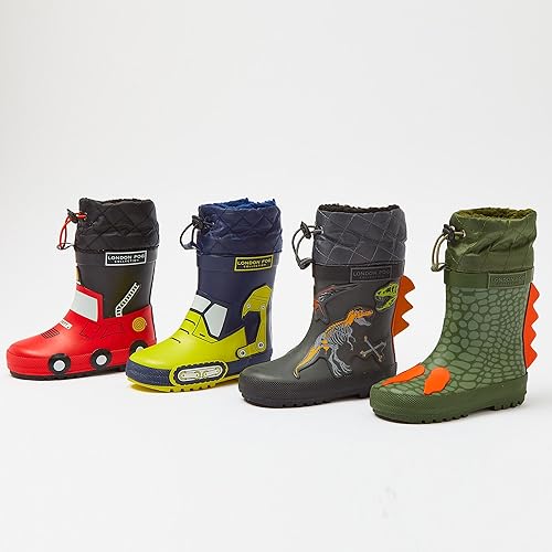 Miniatura 6 de London Fog Toby Botas de lluvia y nieve para niños pequeños, botas de nieve de invierno impermeables aisladas para niños pequeños, tallas de niños