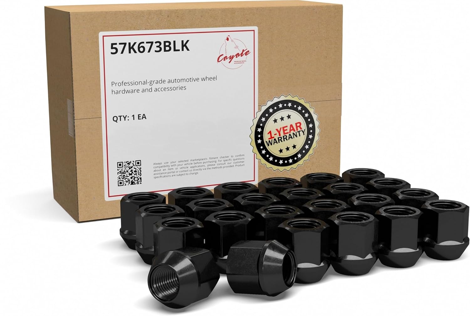 Wheel Accessories Parts 24 Pcs M14x2 14x2 Thread OE Bulge Acorn Lug Nuts 1" Long Black 13/16" 21mm Hex Fits Ford F-150 Expedition Transit｜ Lincoln Navigator