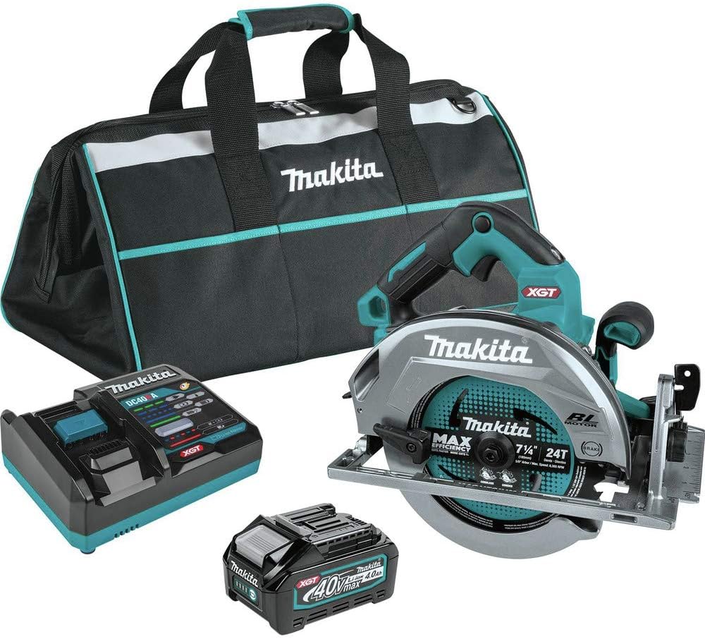 MAKITA 40V MAX XGT BRUSHLESS Cordless 7-1/4 in. Circular Saw KIT, AWS Capable 4.0AH GSH01M