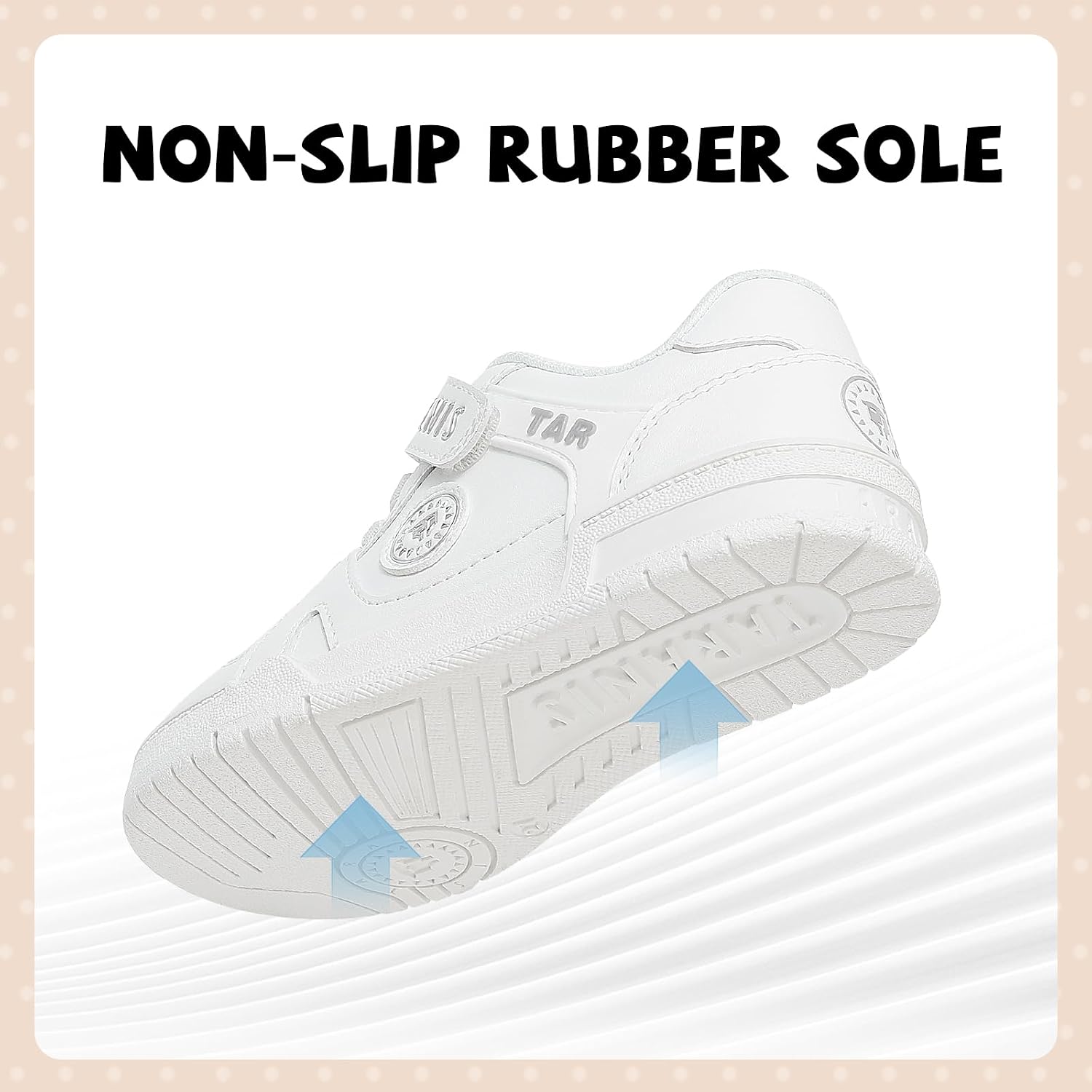 Boys Girls Classic Skate Shoes, Little/Big Kids School Walking Shoes with Adjustable Hook and Loop Strap Comfortable Breathable Athletic Tennis Sneakers