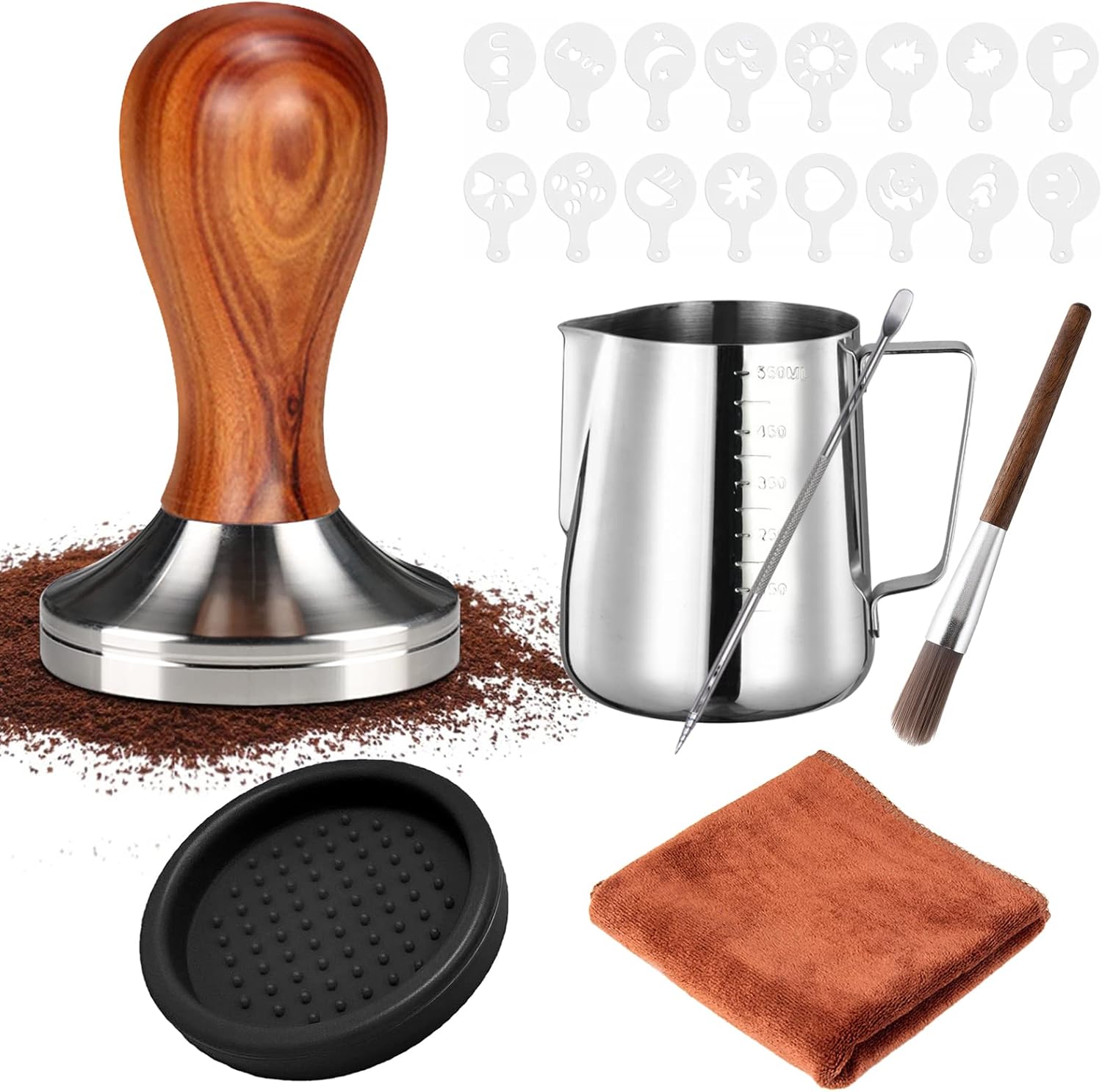 YUTUY Kaffee Tamper Set 51mm,Espresso Tamper Set,Tampermatte und