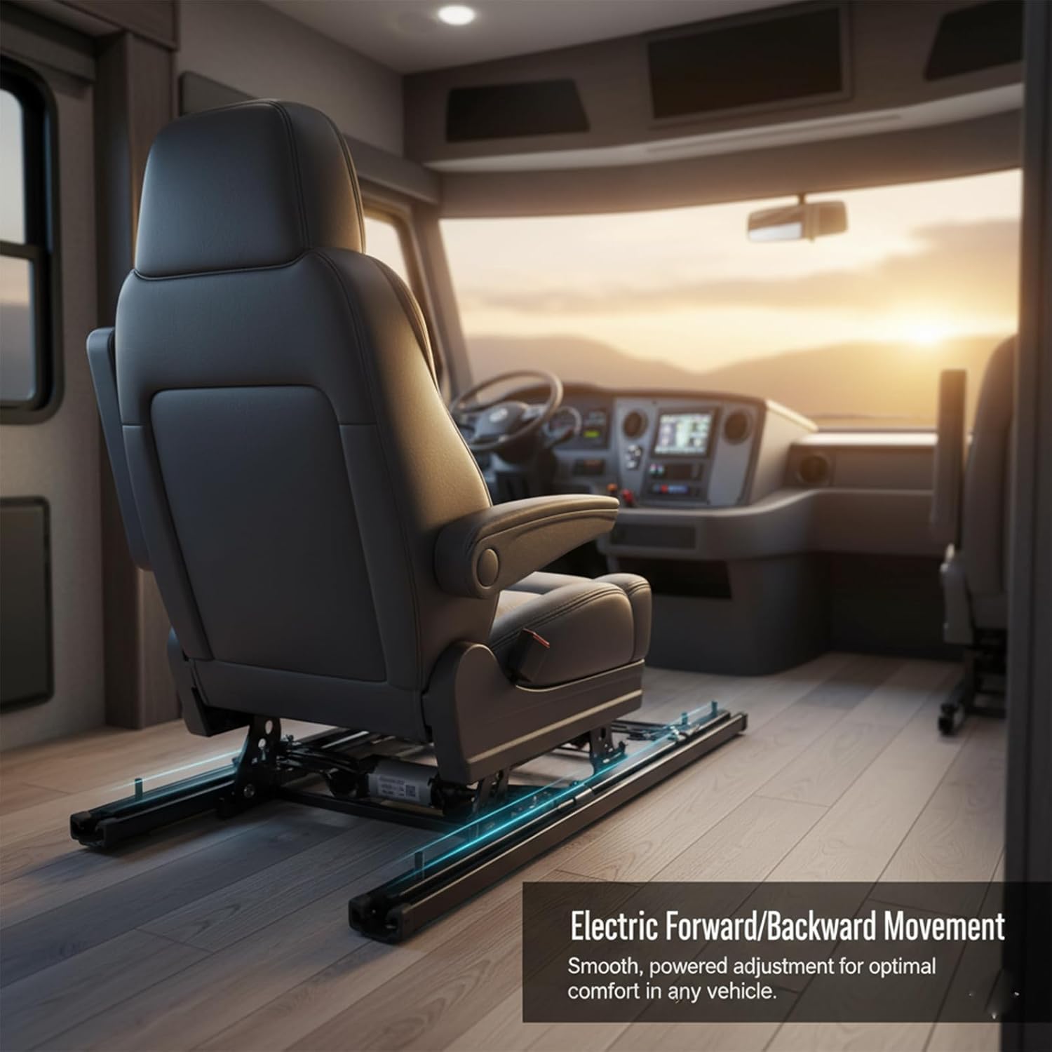 12v Electric Seat Slider Track, Motorized Seat Base Rail Assembly, Universal Power Seat Slide Mechanism 14.9 Inches,Wide,for Car,RV,Van Truck Heavy-Duty Electric Seat Adjuster