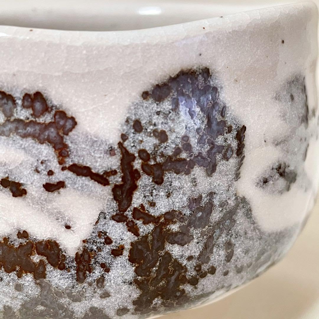 Amazon.co.jp: 薫仙窯 抹茶茶碗 絵志野 白 冬景色 茶道具 : おもちゃ