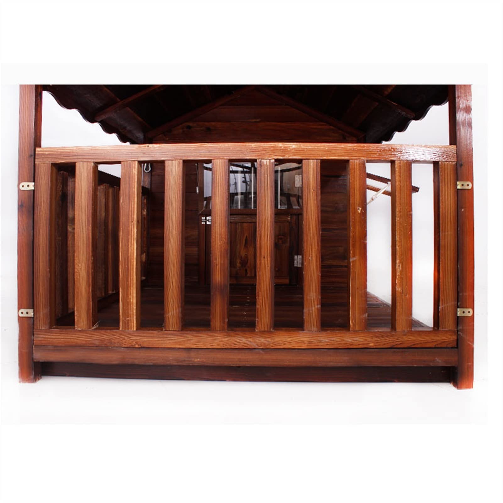 Outdoor Solid Wood Dog House Outdoor Odporny na deszcz Duży domek dla psa Drewniany dom Utrzymuj ciepło w zimie