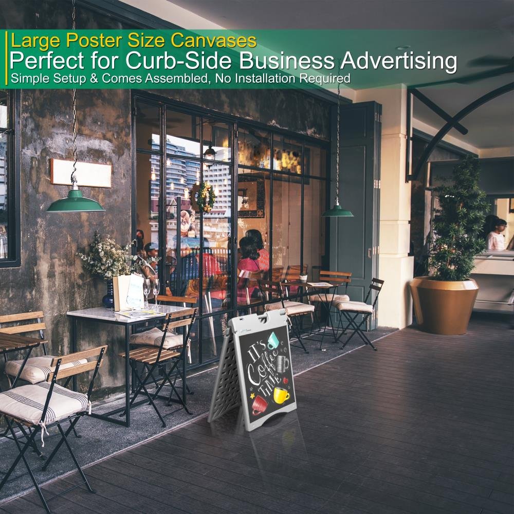 Buy SereneLife 22x28 inch Outdoor Weatherproof A Frame Sidewalk Sign Board with Large Double