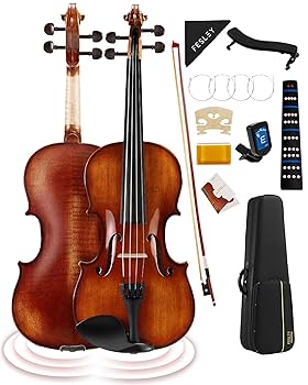 Amazon | Fesley バイオリン4/4フルセット フレームメープル無垢