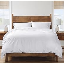 Cuddledown Heritage Comforter Duvet Cover | 100% Cotton | Premium Quality | Ultra Soft Sateen Weave | Breathable | Button Closure | King | White