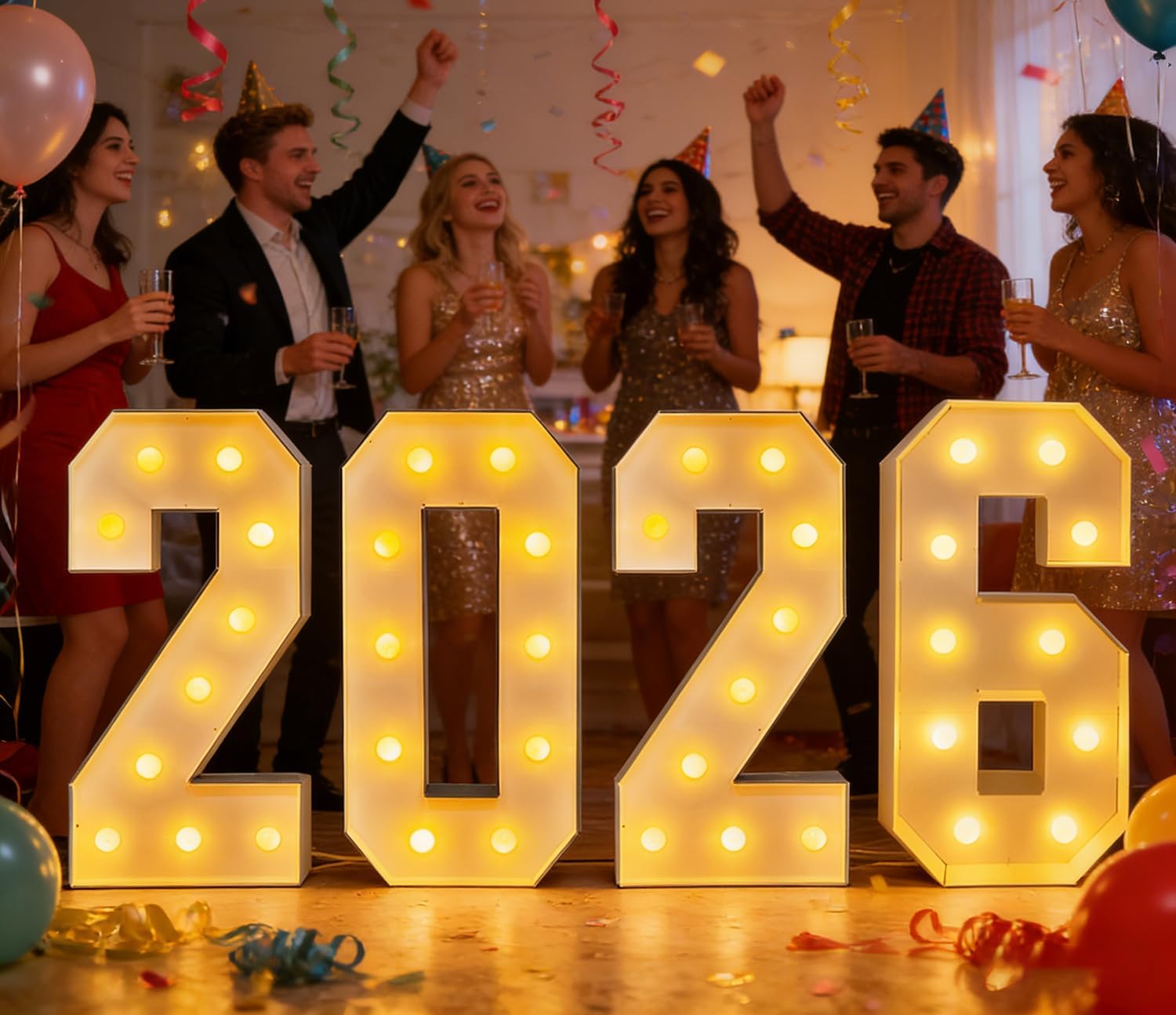 LANGXUN 3ft GRAD Letters Kit for 2026 Graduation Decorations, Large LED Marquee Light Up Letters, Class of 2026 Ornaments Sign for Kindergarten High School Party Supplies Décor (White 3ft GRAD)