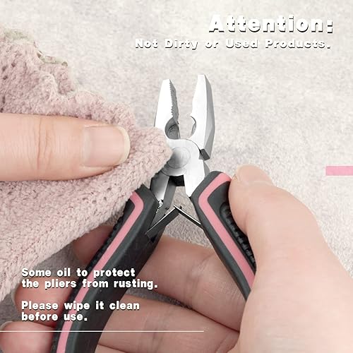 Miniatura 112 de Mini alicates de punta de aguja para fabricación de joyas, alicates de nariz de cadena de 6 pulgadas con mandíbulas lisas, mini pinzas de precisión