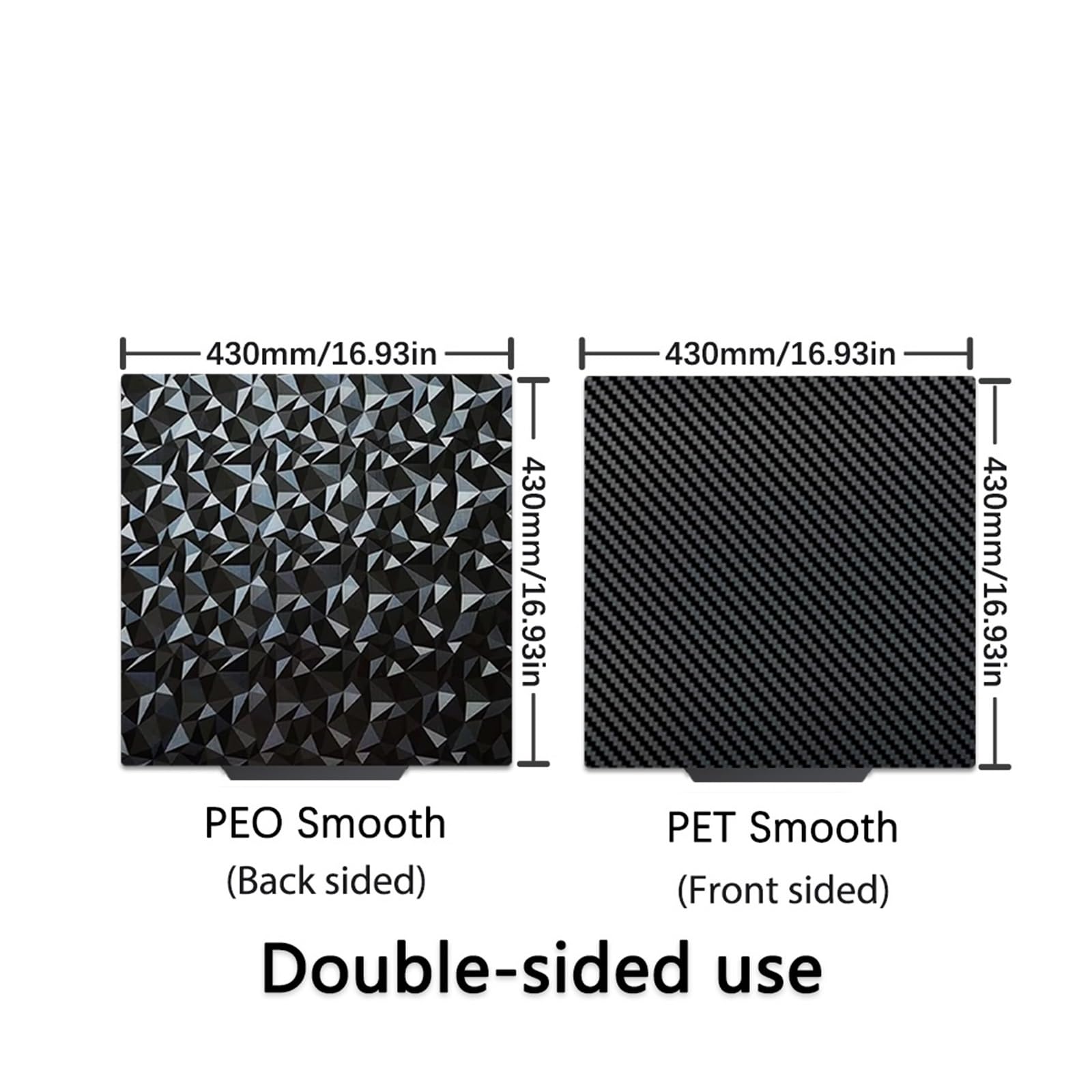 Build Plate, 430x430 Bauplatte Federstahlblech for Kobra 2 max,for 3D Printer(Texture PEI)