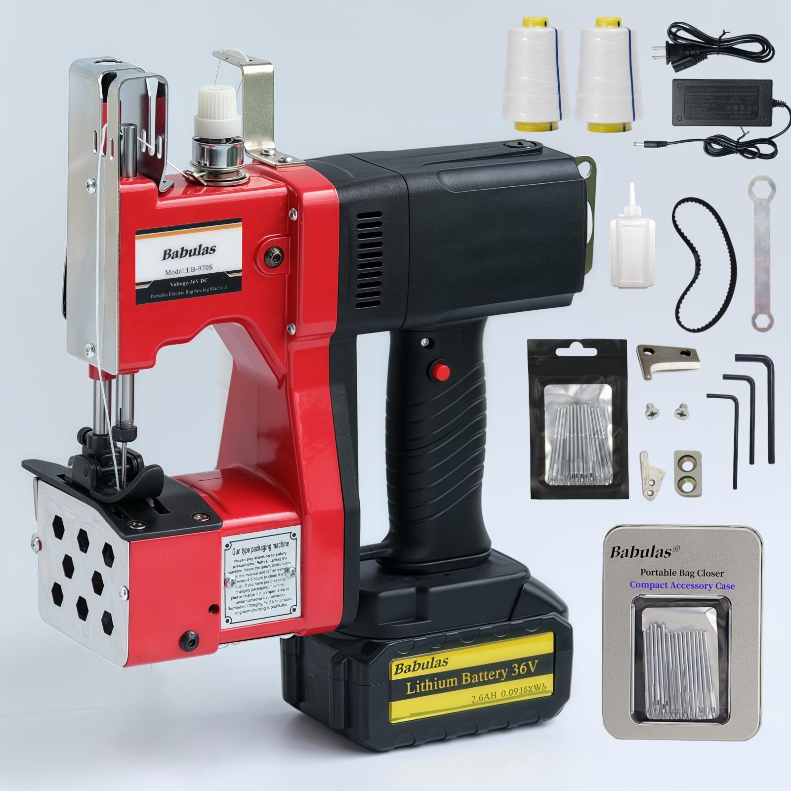 Cordless Bag Sewing Machine - 36V Industrial