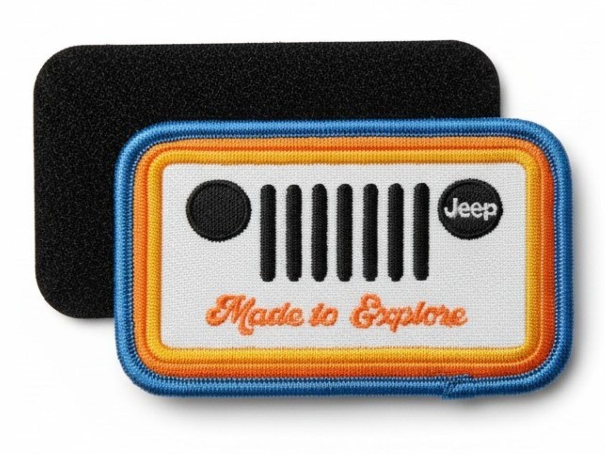 Écusson Jeep brodé auto-agrippant patch logo scratch vêtement et sac