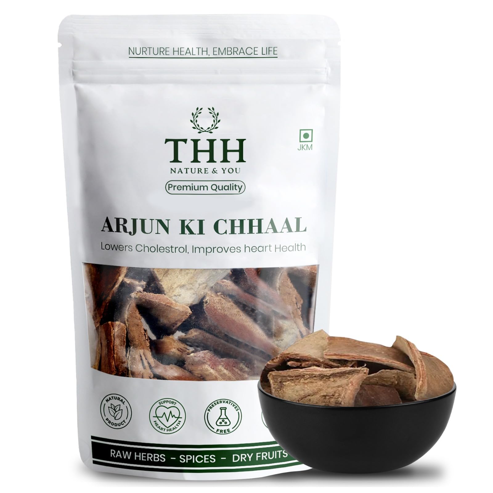 Sponsored Ad - THH Organic Arjun ki Chaal - 1Kg | Dried & Raw Arjuna Tree Bark | Helps in Maintaining Cholesterol & Boosting Immunity | Natural & Orgnaic Arjun Chaal with No Added Preseraives - 100% Vegan